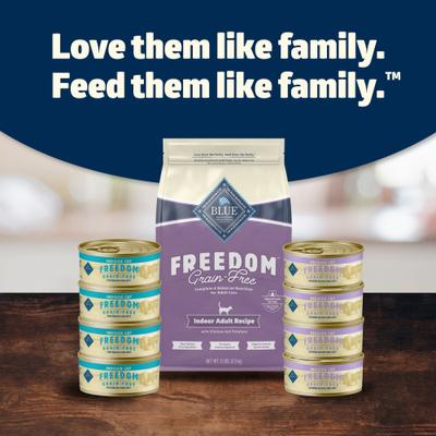 Show full view: Blue Buffalo Freedom Indoor Adult Chicken Recipe Grain-Free Dry Cat Food, 5-lb bag slide 10 of 12