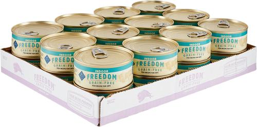Show full view: Blue Buffalo Freedom Indoor Adult Fish Recipe Grain-Free Canned Cat Food, 5.5-oz, case of 24 slide 3 of 10