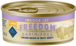 Blue Buffalo Freedom Indoor Flaked Chicken Recipe Grain-Free Canned Cat Food, 5.5-oz, case of 24