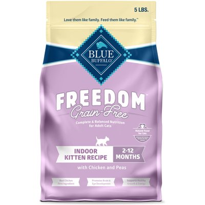 Blue Buffalo Blue Buffalo Freedom Chicken Recipe Indoor Kitten Dry Cat Food, 5-lb