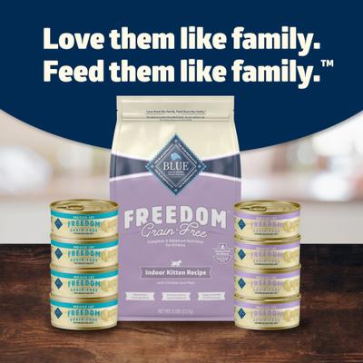 Show full view: Blue Buffalo Freedom Indoor Kitten Chicken Recipe Grain-Free Dry Cat Food, 5-lb bag slide 10 of 12