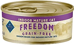 Blue Buffalo Freedom Indoor Mature Chicken Recipe Grain-Free Canned Cat Food, 5.5-oz, case of 24 slide 1 of 6