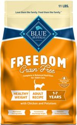 Blue Buffalo Freedom Indoor Weight Control Chicken Recipe Grain-Free Dry Cat Food, 11-lb bag