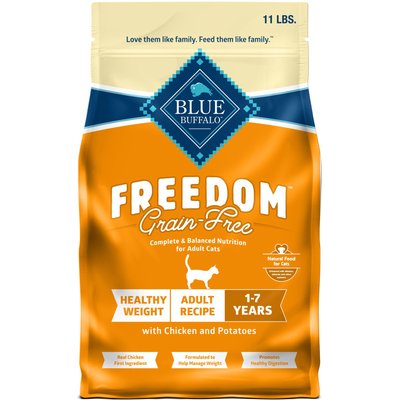 Blue Buffalo Blue Buffalo Freedom Chicken Indoor Weight Control Cat Food, 11-lb