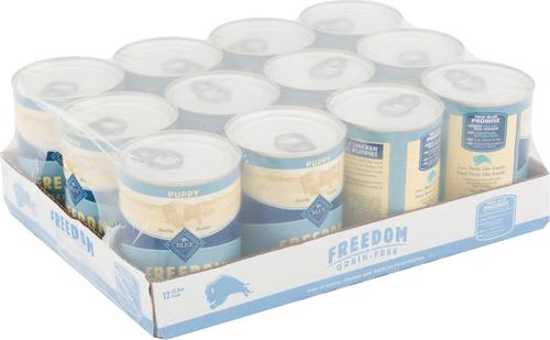 Show full view: Blue Buffalo Freedom Puppy Chicken Recipe Grain-Free Canned Dog Food, 12.5-oz, case of 12 slide 3 of 10