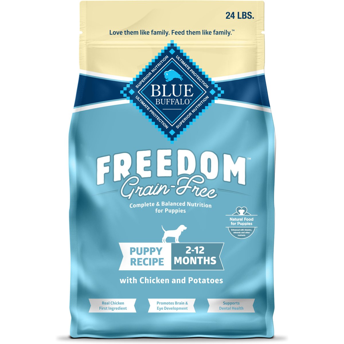 24 lb Blue Buffalo Freedom Chicken Grain-Free Puppy Dry Dog Food