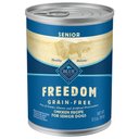 Blue Buffalo Freedom Senior Chicken Recipe Grain-Free Canned Dog Food, 12.5-oz, case of 12