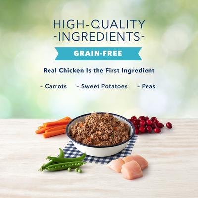 Show full view: Blue Buffalo Freedom Senior Chicken Recipe Grain-Free Canned Dog Food, 12.5-oz, case of 12 slide 5 of 10
