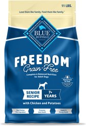 Blue Buffalo Freedom Senior Grain-Free Chicken & Potatoes Dry Dog Food, 11-lb bag