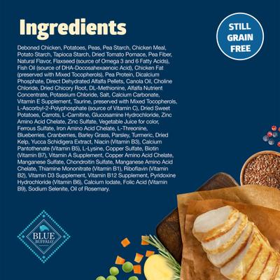 Show full view: Blue Buffalo Freedom Senior Grain-Free Chicken & Potatoes Dry Dog Food, 11-lb bag slide 5 of 11