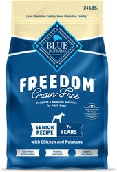 Blue Buffalo Freedom Senior Grain-Free Chicken & Potatoes Dry Dog Food, 24-lb bag