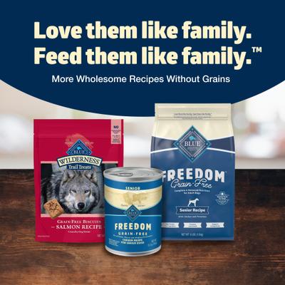 Show full view: Blue Buffalo Freedom Senior Grain-Free Chicken & Potatoes Dry Dog Food, 4-lb bag slide 9 of 11