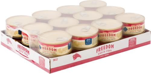 Show full view: Blue Buffalo Freedom Small Breed Adult Chicken Recipe Grain-Free Canned Dog Food, 5.5-oz, case of 24 slide 3 of 10