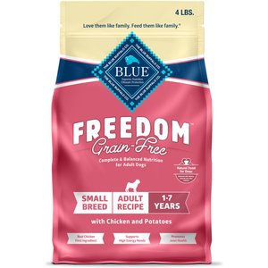 Blue Buffalo Freedom Small Breed Grain-Free Chicken & Potatoes Dry Dog Food, 4-lb bag
