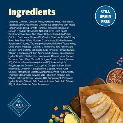 Show full view: Blue Buffalo Freedom Small Breed Grain-Free Chicken & Potatoes Dry Dog Food, 4-lb bag slide 5 of 11