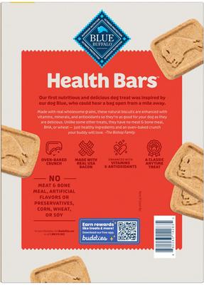 Show full view: Blue Buffalo Health Bars Baked with Bacon, Egg & Cheese Dog Treats, 3.5-lb box, bundle of 2 slide 4 of 11