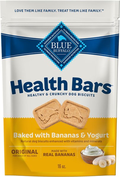 Blue Health Bars Baked With Banana & Yogurt Dog Treats Blue Health Bars Baked With Banana & Yogurt Dog Treats