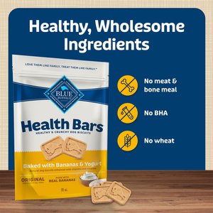 Blue Buffalo Health Bars Baked with Banana & Yogurt Dog Treats, 1-lb bag