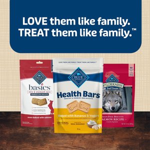 Blue Buffalo Health Bars Baked with Banana & Yogurt Dog Treats, 1-lb bag