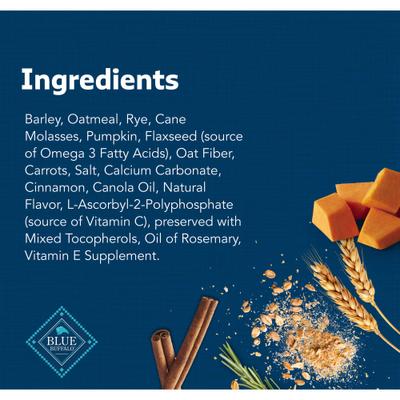 Show full view: Blue Buffalo Health Bars Baked with Pumpkin & Cinnamon Dog Treats, 1-lb bag slide 6 of 12