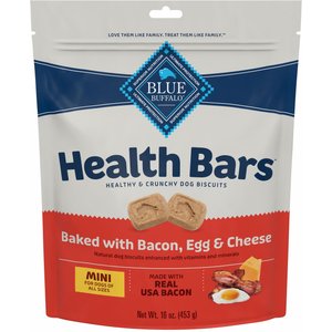 Blue Buffalo Health Bars Bacon, Egg & Cheese Mini Dog Treats, 1-lb bag