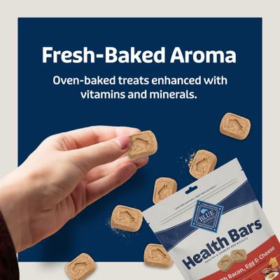 Show full view: Blue Buffalo Health Bars Bacon, Egg & Cheese Mini Dog Treats, 1-lb bag slide 7 of 11