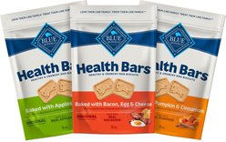 Blue Buffalo Health Bars Natural Crunchy Variety Pack Dog Treats Biscuits, 16-oz bag, 3 count