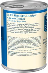 Blue Buffalo Homestyle Recipe Chicken Dinner with Garden Vegetables & Brown Rice Canned Dog Food, 12.5-oz, case of 12 slide 2 of 9