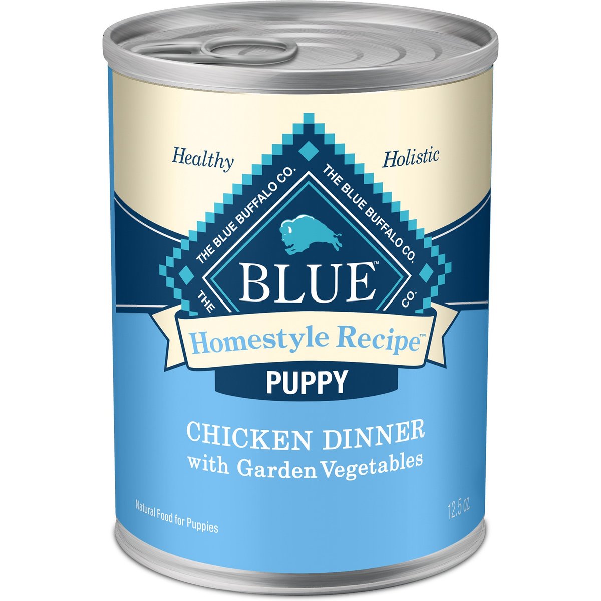 Blue Buffalo Homestyle Recipe Chicken Dinner with Garden Vegetables & Brown Rice Puppy Canned Dog Food, 12.5-oz can, bundle of 24