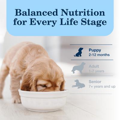 Show full view: Blue Buffalo Homestyle Recipe Chicken Dinner with Garden Vegetables & Brown Rice Puppy Canned Dog Food, 12.5-oz, case of 12 slide 9 of 12