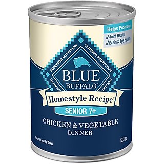 Blue Buffalo Homestyle Recipe Chicken Dinner with Garden Vegetables Senior Wet Dog Food, 12.5-oz, case of 12 slide 1 of 8