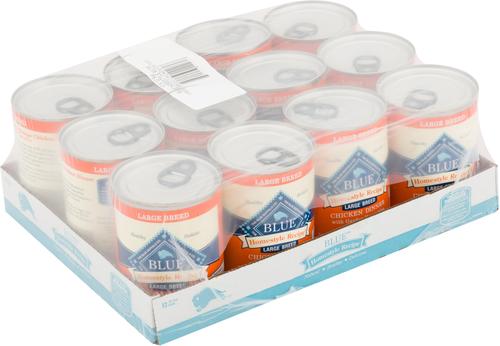 Show full view: Blue Buffalo Homestyle Recipe Large Breed Chicken Dinner with Garden Vegetables Canned Dog Food, 12.5-oz, case of 12 slide 3 of 10