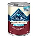 Blue Buffalo Homestyle Recipe Senior Natural Ingredients Beef Dinner with Garden Vegetables Canned Wet Dog Food, 12.5-oz can, 12 count