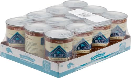 Show full view: Blue Buffalo Homestyle Recipe Turkey Meatloaf Dinner with Garden Vegetables Canned Dog Food, 12.5-oz, case of 12 slide 3 of 10