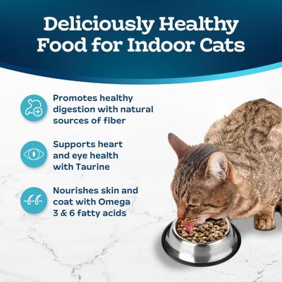 Show full view: Blue Buffalo Indoor Health Chicken & Brown Rice Recipe Adult Dry Food + Bursts with Savory Seafood Cat Treats slide 9 of 9