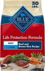 Blue Buffalo Life Protection Formula Adult Beef & Brown Rice Recipe Dry Dog Food, 30-lbs bag