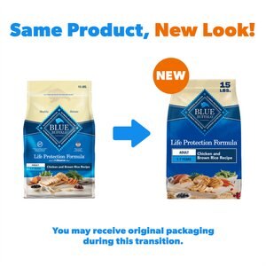 Blue Buffalo Life Protection Formula Adult Chicken & Brown Rice Recipe Dry Dog Food, 15-lb bag