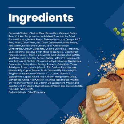 Show full view: Blue Buffalo Life Protection Formula Adult Chicken & Brown Rice Recipe Dry Dog Food, 30-lb bag slide 6 of 12