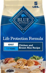 Blue Buffalo Life Protection Formula Adult Chicken & Brown Rice Recipe Dry Dog Food, 5-lb bag