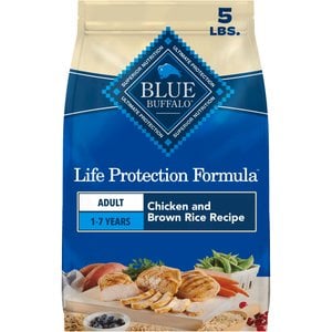 Blue Buffalo Life Protection Formula Adult Chicken & Brown Rice Recipe Dry Dog Food, 5-lb bag