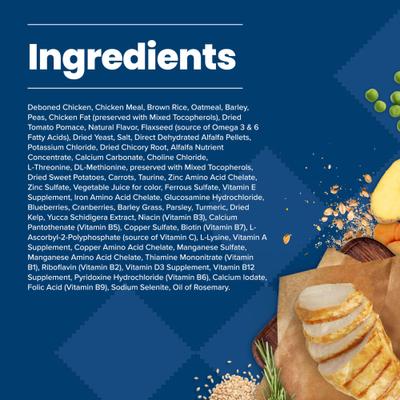 Show full view: Blue Buffalo Life Protection Formula Adult Chicken & Brown Rice Recipe Dry Dog Food, 5-lb bag slide 6 of 12