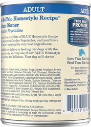 Blue Buffalo Life Protection Formula Adult Chicken & Brown Rice Recipe Dry Food, 30-lb bag + Homestyle Recipe Chicken Dinner with Garden Vegetables & Brown Rice Canned Food, 12.5-oz, case of 12 + Health Bars Baked with Apples & Yogurt Dog Treats, 16-oz bag slide 2 of 9