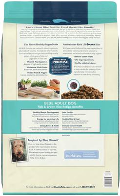 Show full view: Blue Buffalo Life Protection Formula Adult Fish & Brown Rice Recipe Dry Dog Food, 60-lb bundle slide 4 of 12