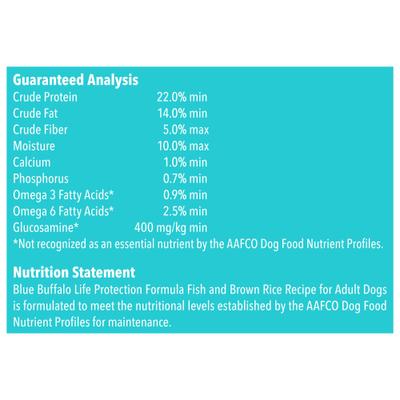 Show full view: Blue Buffalo Life Protection Formula Adult Fish & Brown Rice Recipe Dry Dog Food, 60-lb bundle slide 9 of 12