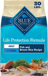 Blue Buffalo Life Protection Formula Adult Fish & Brown Rice Recipe Dry Dog Food, 30-lb bag