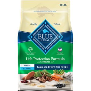 Blue Buffalo Life Protection Formula Adult Lamb & Brown Rice Recipe Dry Dog Food, 24-lb bag