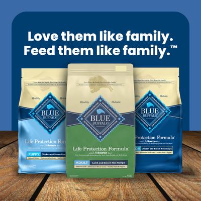 Show full view: Blue Buffalo Life Protection Formula Adult Lamb & Brown Rice Recipe Dry Dog Food, 34-lb bag slide 10 of 12