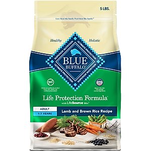 Blue Buffalo Life Protection Formula Adult Lamb & Brown Rice Recipe Dry Dog Food, 5-lb bag