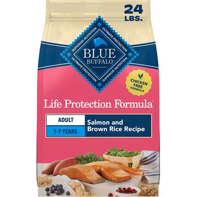 Blue Buffalo Blue Buffalo Life Protection Formula Adult Salmon & Brown Rice Recipe Dry Dog Food, 24-lb bag