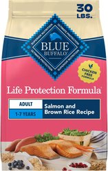 Blue Buffalo Life Protection Formula Adult Salmon & Brown Rice Recipe Dry Dog Food, 30-lb bag
